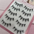 thumbnail image 4 of 5 Pairs Thick Doll Strip Lashes Japanese Cosplay Dramatic Manga Anime Lashes Wet Spiky Lashes False Eyelashes Fake Eyelashes Extensions 02, 4 of 8