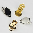 thumbnail image 2 of Earring Backs Earring Clip Backs Clip on Earring Converter Round Flat Back Tray Earring Clips for Non Piercing DIY Earring Jewelry Making 20pcs 10mm Dangle Earrings, 2 of 5
