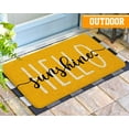 thumbnail image 6 of Hello Sunshine Door Mat Summer Funny Text Indoor mat,Holiday Creative Decorative Seasonal Burlap Spring Welcome Floor Yellow Mat Switch Mat for Outdoor 17 x 30 in, 6 of 6
