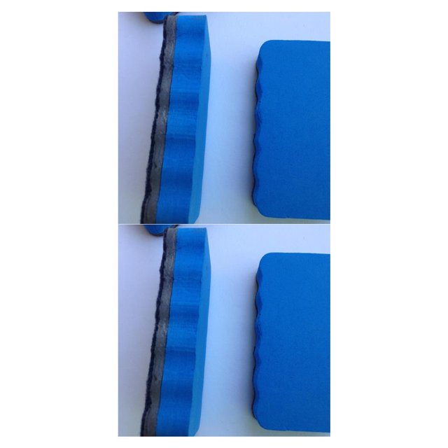 Kearding Borradores de pizarra blanca, tamaño compacto, cepillo de tiza, accesorios de oficina, cepillos de limpieza, superficie autoadhesiva, Tipo 2 2Conjunto
