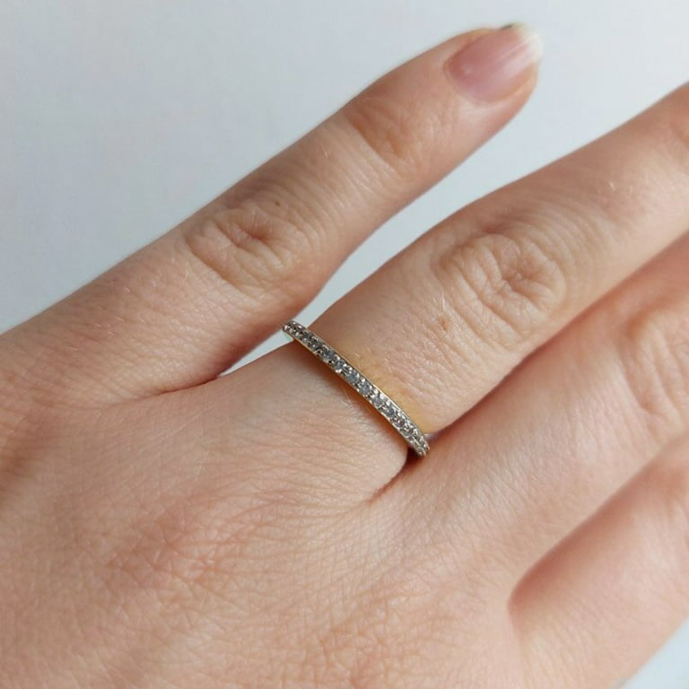 Thin Microscope Finger Dainty Rings For Women Female Promise