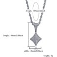 thumbnail image 3 of LAICAIW Iced Out Club Diamond Heart Spade Playing Cards Simulated Lab diamonds Pendant Necklace, 3 of 6