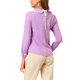 thumbnail image 3 of INSPIRAR CHIC Blusa dulce de manga larga con cuello Peter Pan y volantes para mujer, color púrpura, 3 of 7