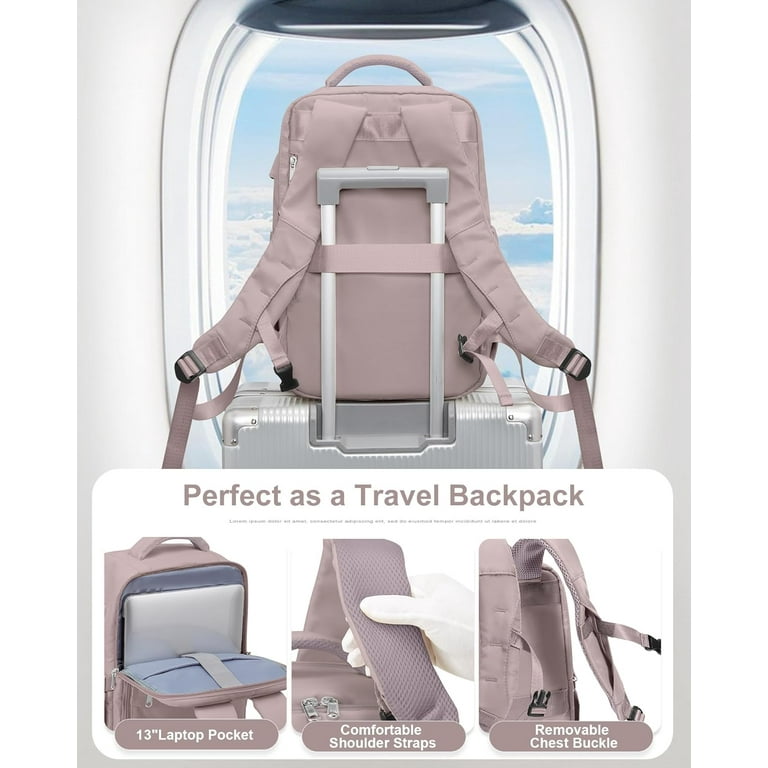 backpack for airplane travel Minoru Weekender Overnight Daypack resistant and durable polyester for good air permeability and heat dissipation and comes with two padded shoulder straps that provide lightweight carry and strength reinforcement to relieve the pressure on your shoulders and keep you cool when you carry it for long periods The Pakt Travel Backpack -