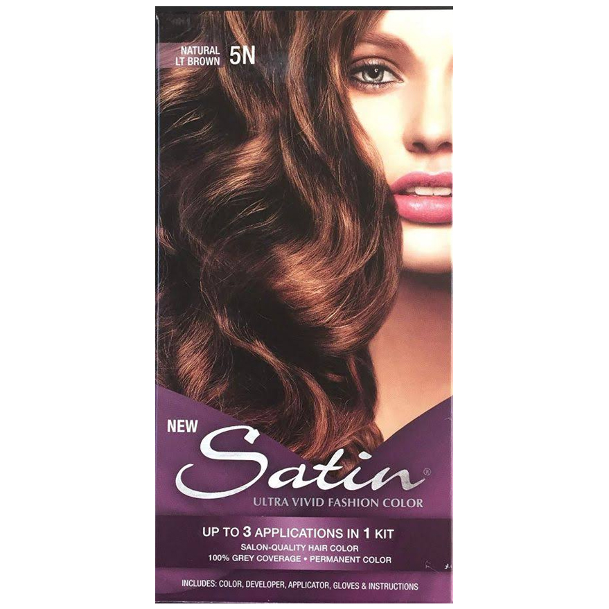 Satin Hair Color Kits 5N Light Brown,Pack of 3