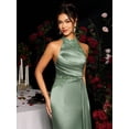 thumbnail image 4 of Sleeveless sequined embroidery patchwork color-blocking sequined embroidery hip-hugging high slit fishtail plus long formal evening, party, ball, cocktail party, wedding, business dress, 4 of 8