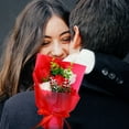 thumbnail image 3 of Flowers for Delivery Prime Preserved Rose Flower Bouquet Eternal Roses Flowers Gift for Women Mom Wife Grandma Valentine's Day Mothers Day Graduation, Red, 3 of 5