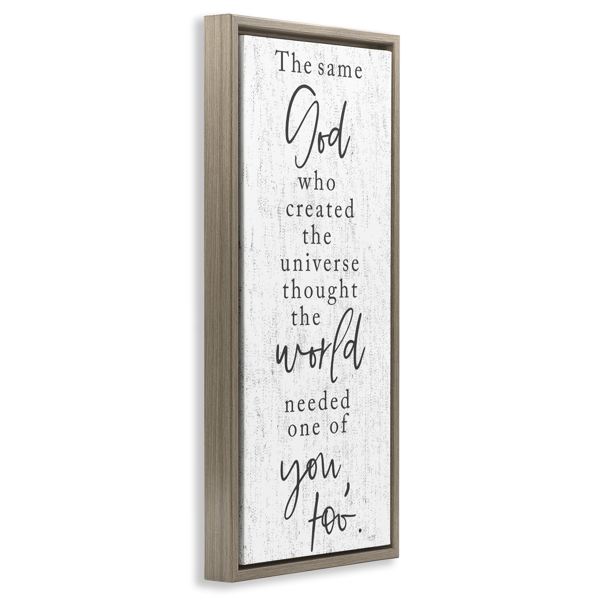 Stupell Industries The Same God Quote Brown Framed Floater Canvas Wall Art, design by Lux + Me Designs
