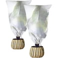 thumbnail image 1 of Juego de 2 fundas protectoras contra heladas, 80 x 99 cm, fundas protectoras contra heladas para plantas, bolsas con cordón para protección de invierno, funda protectora contra heladas, color blanco ER, 1 of 5