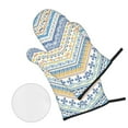 thumbnail image 2 of ZNDUO Oven Mitts and Pot Holders Sets, Bohemian Mosaic Pattern Non-Slip Cooking Oven Mitt, 2 of 8