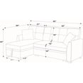 thumbnail image 7 of Partner Furniture Almond Linen Blend 3-in-1 Sleeper Sofa, 54" x 85" x 30", 180 lbs, 7 of 7