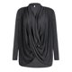 thumbnail image 3 of Tops con cuello en V drapeados y hundidos en parte dentera de manga para mujer Macarena  Camisa de cuello irregular, 3 of 8