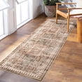 thumbnail image 4 of Garvee 2'x8' Vintage Runner Rug, Non-Slip Washable Rug Low Pile Traditional Distressed Floor Rug for Entryway Bedroom Hallway Kitchen, Floral Print Carpet, Khaki, 4 of 8