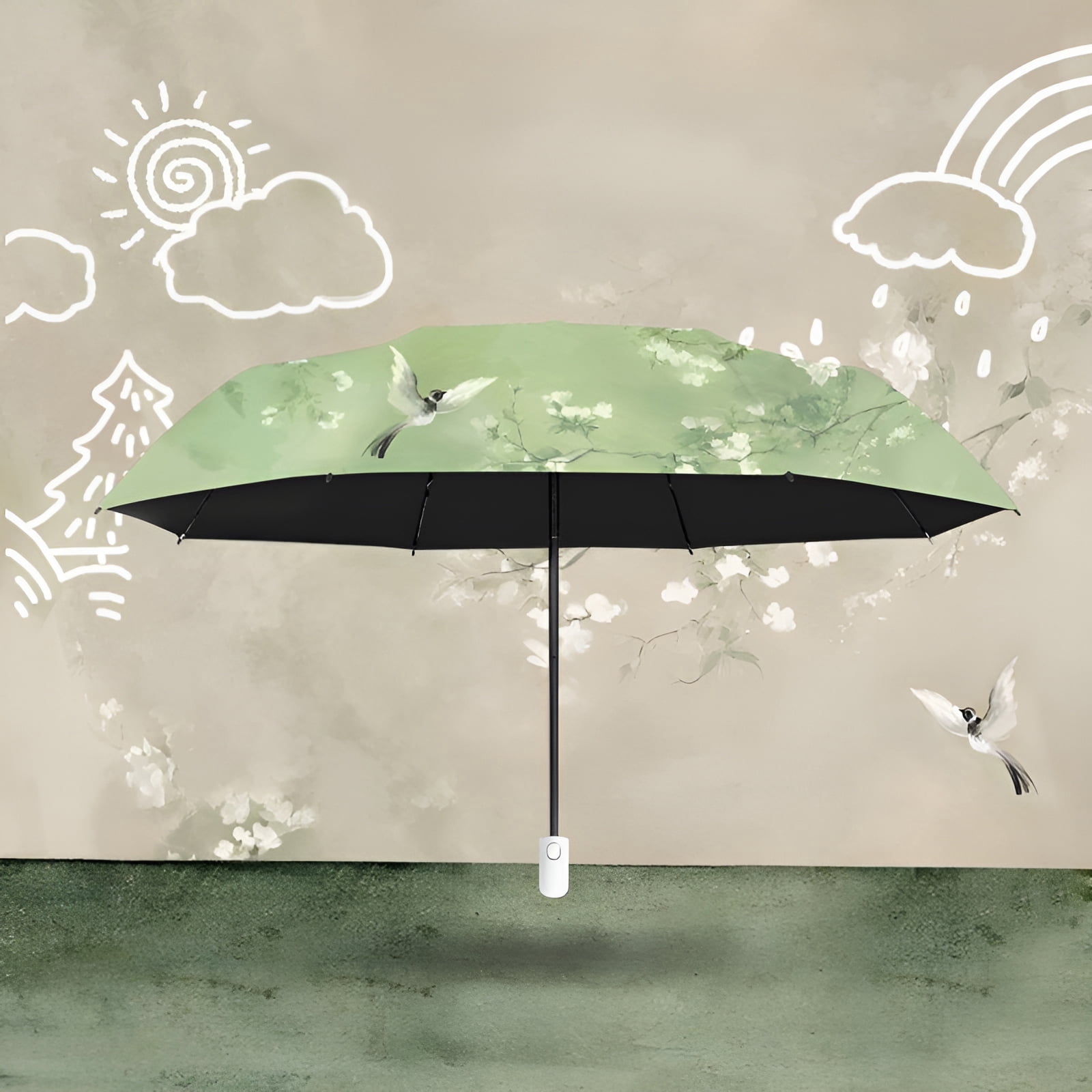 GASTROPOD 2026 New 2Pcs Umbrellas for Rain,Refreshing Color Palette Small Umbrella,Perfect Balance of Style Travel Umbrella,Style2