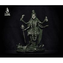Brass Maha Kali Statue, Goddess Kali Maa 32 CM Statue, Kalika, Kali(Parvati) statue, Mahakali, Hindu Deities for Temple,Home,Decor, Corner.