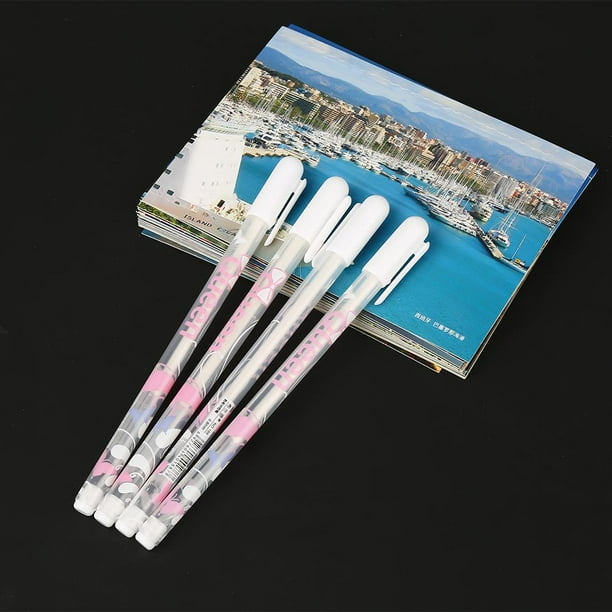 Lv. life 4Pcs/Set 0.8mm White Ink Glitter Gel Pen Greeting Card