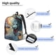 thumbnail image 3 of Easygdp White And Red Storm Dragon Mochila de Lona Resistente para Laptop, Compatible con Laptops de 15 a 17 pulgadas, Ideal para Escuela, Trabajo y Viajes-Small, 3 of 5