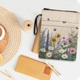 thumbnail image 3 of HELLHERO Butterfly Flowers 1pcs Book Club Gifts Book Sleeve 11.4 Inch X 8.66 Inch Polyester Fabric Book Sleeve Protector Book Organzoer Holder, 3 of 8