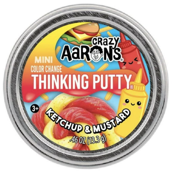 Crazy Aaron's Thinking Putty Mini Tin Ketchup & Mustard