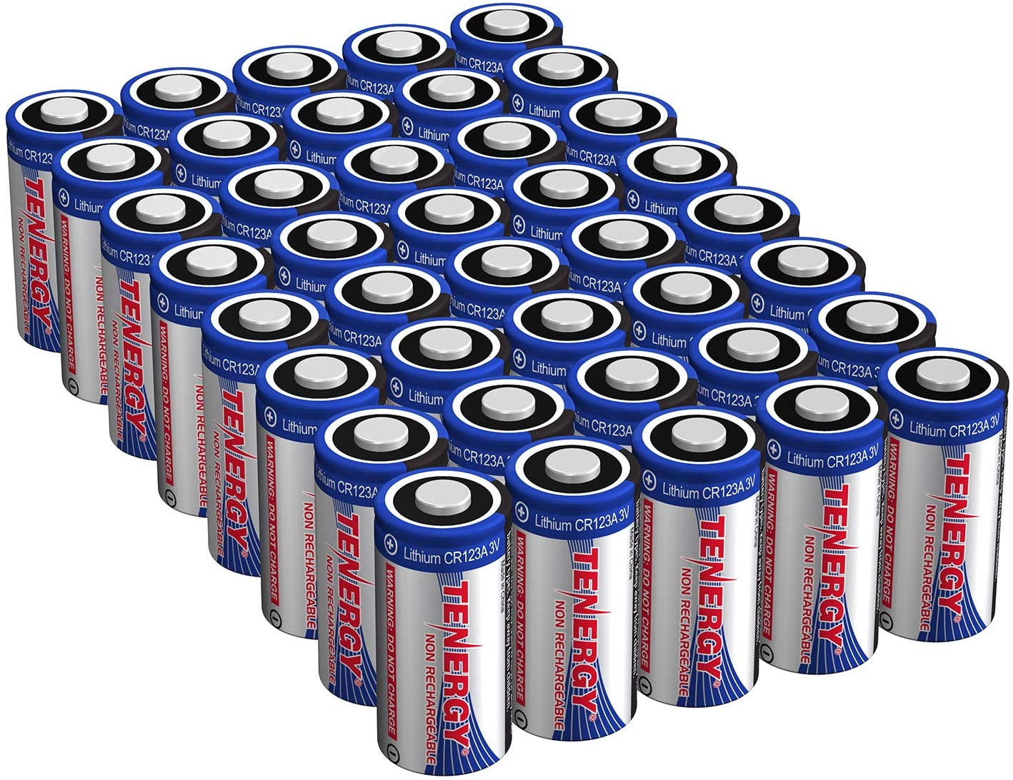 Tenergy 3V CR123A Lithium Battery, High Performance 1500mAh CR123A Cell