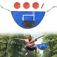 thumbnail image 3 of Trampoline Basketball Hoop with 3 Mini Basketball, Pump and Adjustable Length Drawstring, Waterproof Universal Basketball Hoop for Trampoline, 3 of 11