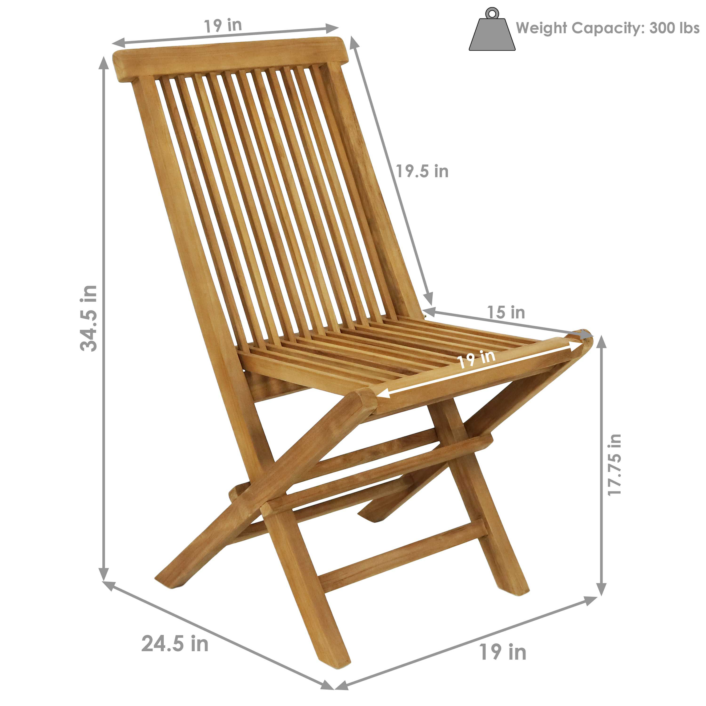 Buy Sunnydaze Outdoor Solid Teak Wood with Light Stained Finish Hyannis