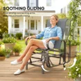 thumbnail image 4 of Outdoor Gliding Lounge Chair Set of 2 – Patio Glider with High Back & Ergonomic Head Support, Weather-Resistant Mesh, Smooth Glide Mechanism for Backyard Garden Porch, 4 of 7