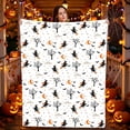 thumbnail image 4 of Halloween Fleece Blanket 40x50in Soft Throw for Couch Bed, Warm Plush Flannel Cover with Halloween Print, Lightweight Washable Home Decor Gift by OVFUIZ, 4 of 6