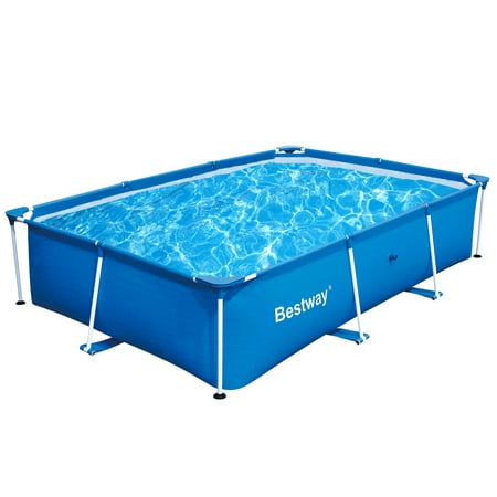 Bestway 9.8ft x 6.6 ft x 79 x 26in Deluxe Splash Steel Frame Kids Swimming (Best Way To Remove Pubes)