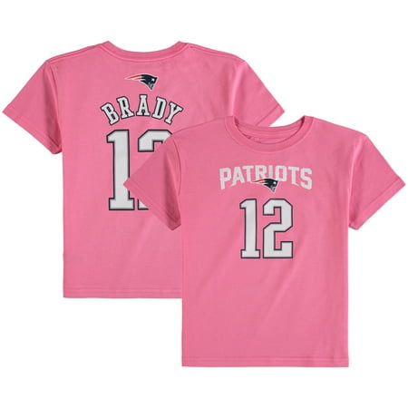 Tom Brady New England Patriots Girls Preschool Mainliner Player Name & Number T-Shirt -