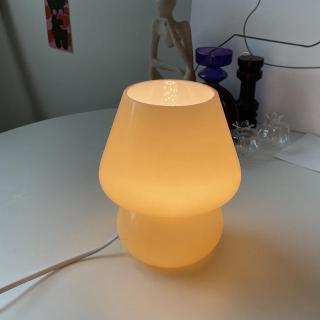 Pequeña noche Luz empollada de cristal mitorio ghtStand USB Lámpa de pa decoración pa Decoración de fotografía de Lámp Colco Lámpara de escritorio pequeña