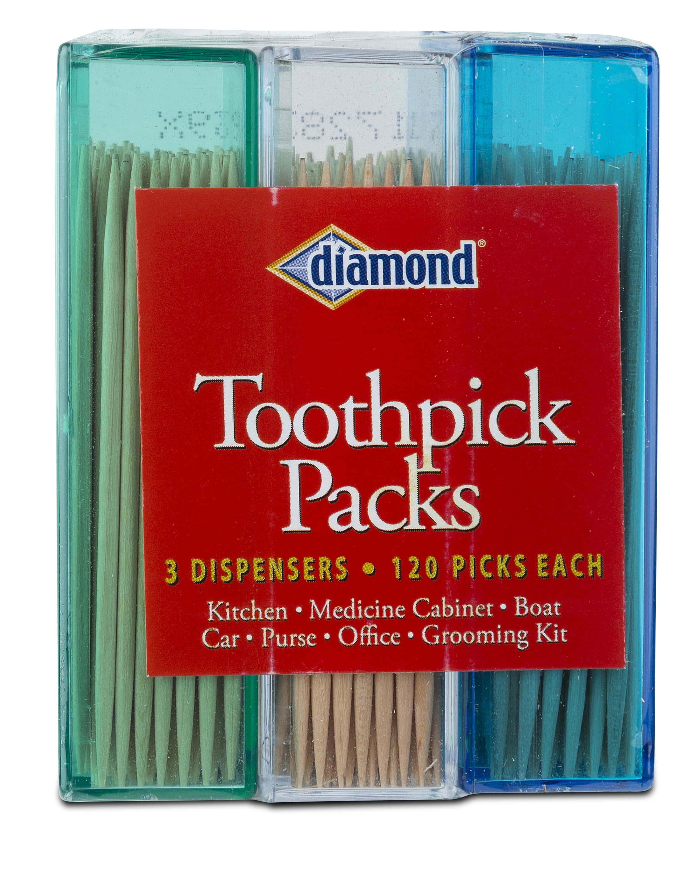 3 Diamond 250 Square/Round Tip Toothpicks LOT OF THREE Boxes! 