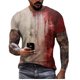 thumbnail image 1 of Men's Fashion Short Sleeve Round Neck Halloween Printed Casual Shirt Top 2XL, 1 of 3