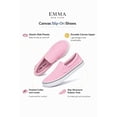 thumbnail image 2 of Emma Shoes Canvas Slip On Sneakers for Women, Canvas Slip On Shoes for Women, Low Top Casual Flats (Light Pink, 10), 2 of 5