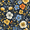 Navy Floral Pattern, variant on Yayeee Dish Drying Mat for Kitchen Counter Ultra Absorbent Easy Clean Pad 18x16", Black Mushroom Pattern