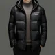 thumbnail image 5 of Chaqueta corta con capucha negra y dorada, ropa de diseñador para hombre, chaqueta de invierno acolchada para hombre, abrigo informal nuevo, 5 of 5