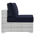 thumbnail image 6 of Modway Convene Outdoor Patio Armless Chair in Light Gray Navy, 6 of 9