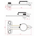 thumbnail image 4 of yeacher Adjustable Aluminum Alloy Saw Blade Alignment Guide for Precision Woodworking, 0-120mm Width Limit, Compatible with Tablesaw Slots and Sliding Chutes, Multi-functional Thin Plate Cutting Aid., 4 of 6