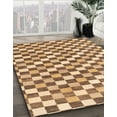 thumbnail image 3 of Ahgly Company Machine Washable Indoor Rectangle Abstract Sienna Brown Area Rugs, 7' x 10', 3 of 7