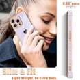 thumbnail image 4 of for iPhone 14 Pro Case for Women Girls 6.1 Inch, Cute Gold Heart Slim Soft TPU Silicone [Shockproof Bumper] Protective [Scratch Resistant] Girly Phone Case for iPhone 14 Pro-Light Purple, 4 of 12