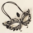 thumbnail image 2 of Elegant Masquerade Party Blindfold Face Accessory for Women with Rhinestone Design, 2 of 6