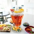 thumbnail image 2 of Buddeez 3.5 Gallon Break-Resistant Tritan Beverage Dispenser with Removable Ice-Cone and Party Top Lid that Holds Cups, Sweeteners, Garnishes and More, 2 of 7