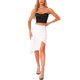 thumbnail image 2 of FALDA ENVOLVENTE ELEGANTE CON VOLANTES ASIMÉTRICA DE CINTURA ALTA INSPIRADA EN MUJERES CHIC XL BLANCA, 2 of 6