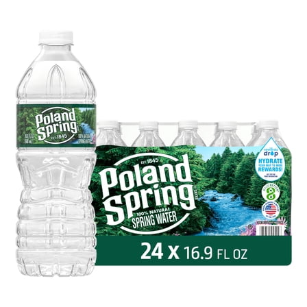 Poland Spring Maine Spring Water, 16.9 Fl Oz, 24-Pack Plastic Bottles
