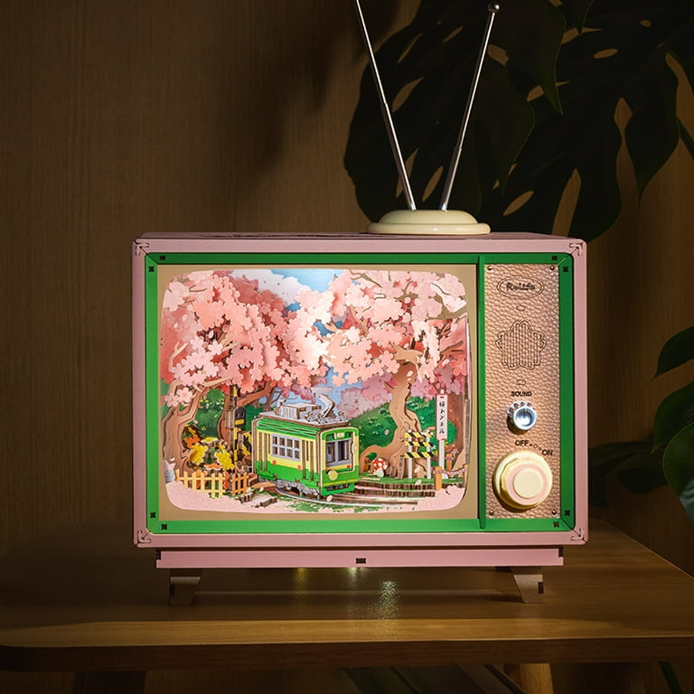 Rolife DIY Music Box, 3D Wooden Puzzle Sakura Dreamy Tour Model