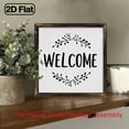 thumbnail image 5 of Welcome Home 8x8 Inch Wooden Frame Sign - Inspirational Quote with Floral Design, Rustic Farmhouse Decor for Entryway, Foyer, Home Office - Perfect Gift for Family Friends, Inspirational Wall Decor, 5 of 9