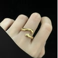 thumbnail image 3 of Womens Cuddle Hug Ring Titanium Steel 18K Gold Plated Fashion Statement Jewelry Gift Durable High Quality Soon, 3 of 5