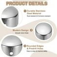 thumbnail image 3 of Uxcell 4 Pack Handrail End Caps, 45mm(1.77") Stainless Steel Round Handrail End Cover Hand Railing Fittings Protector for Wooden Staircase Handrails Guardrail Furniture, Steel Color, 3 of 6