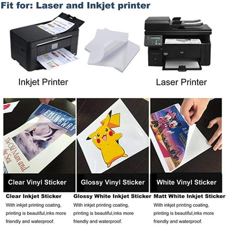 25 sheets transparent printable vinyl sticker paper a4 size 825 x 11