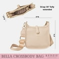thumbnail image 3 of KEDZIE Bella Vegan Leather Crossbody Bag, Cream, 3 of 8